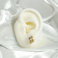 Aretes Topos Mujer Anti alergénicos En 3 Oros Laminado 18k