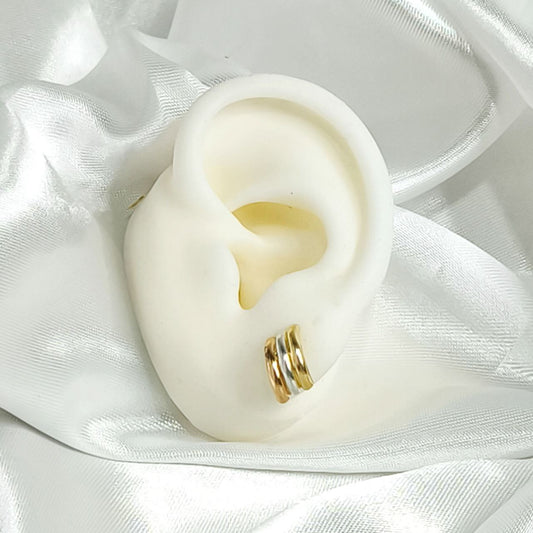 Aretes Topos Mujer Anti alergénicos En 3 Oros Laminado 18k