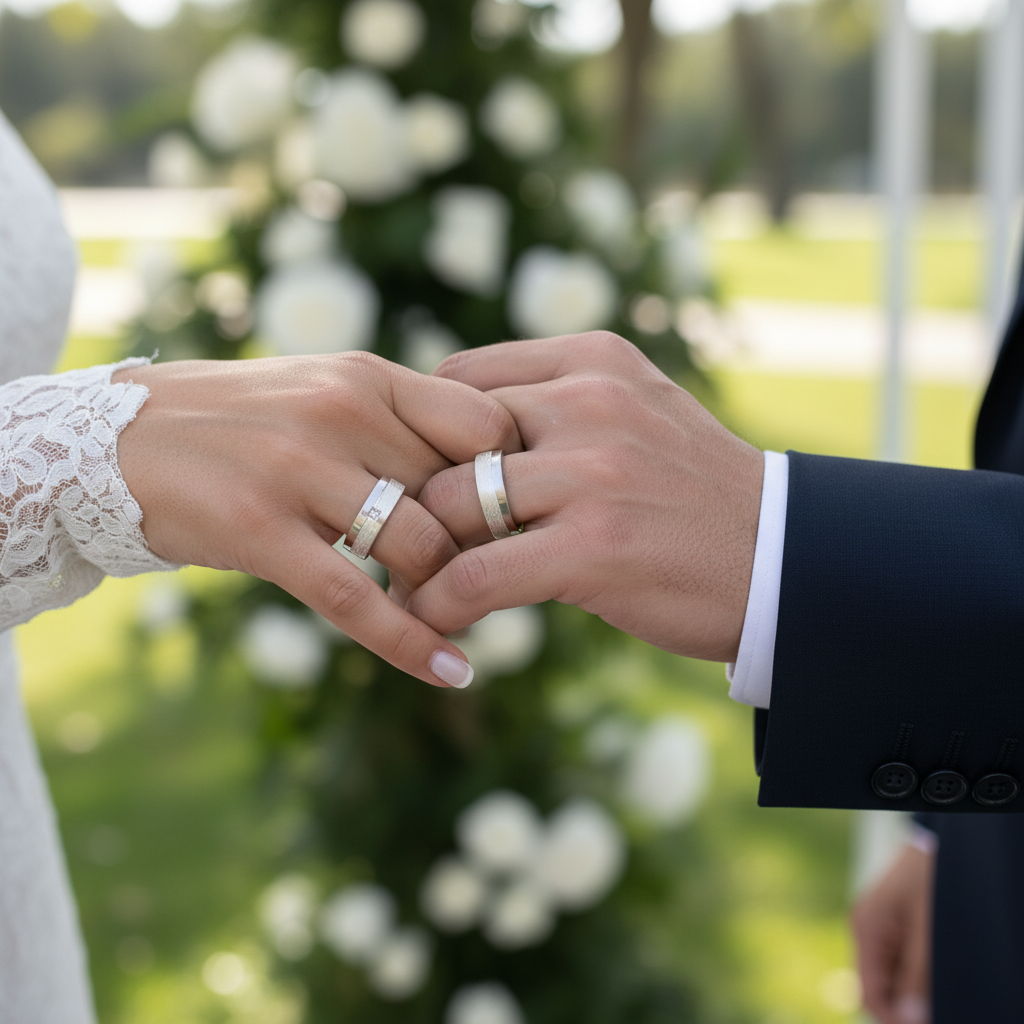Argollas Matrimonio Plata Italiana Floriana | Brillo Encanto