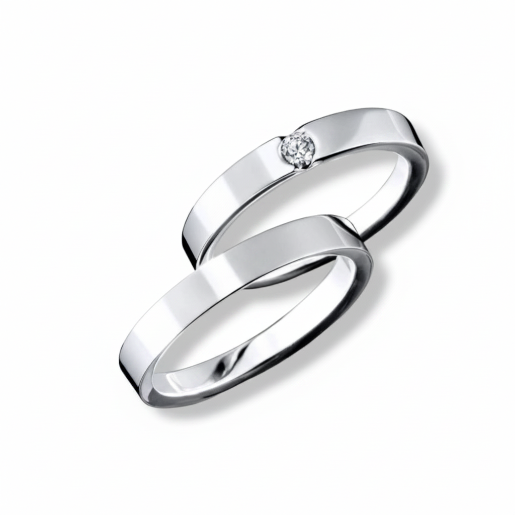 Argollas Matrimonio en Plata Italiana