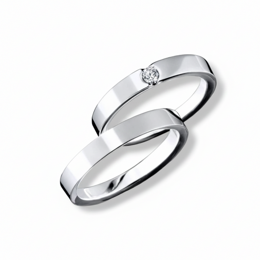 Argollas Matrimonio en Plata Italiana