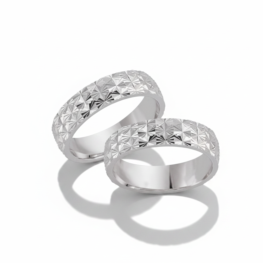 Argollas de Matrimonio Verona en Plata  – Brillo Encanto