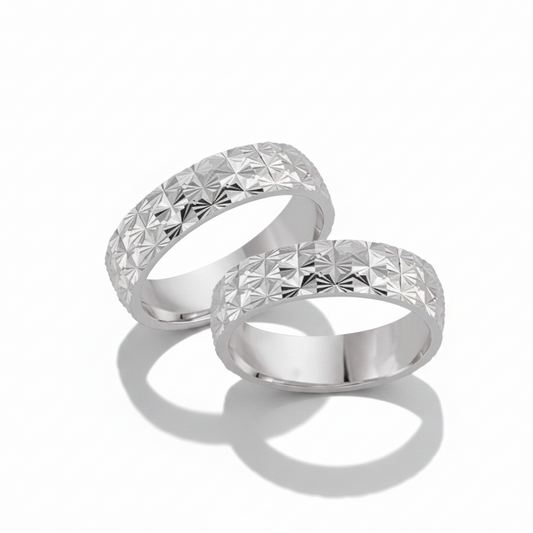 Argollas de Matrimonio Verona en Plata  – Brillo Encanto
