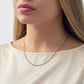 Cadena Collar Dama Oro laminado 18K Tejido 3x1