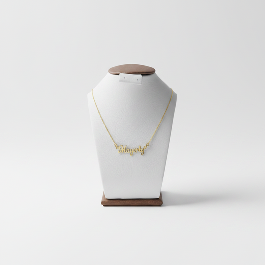 Cadena nombre personalizado oro 18K 50cm para mujer - Brillo Encanto