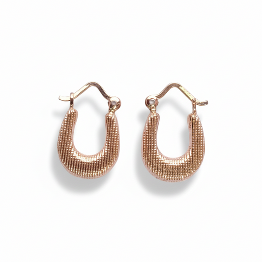 Candongas Pequeñas Elegantes Mujer En Oro Laminado18k Antialergénicos Brillo Encanto