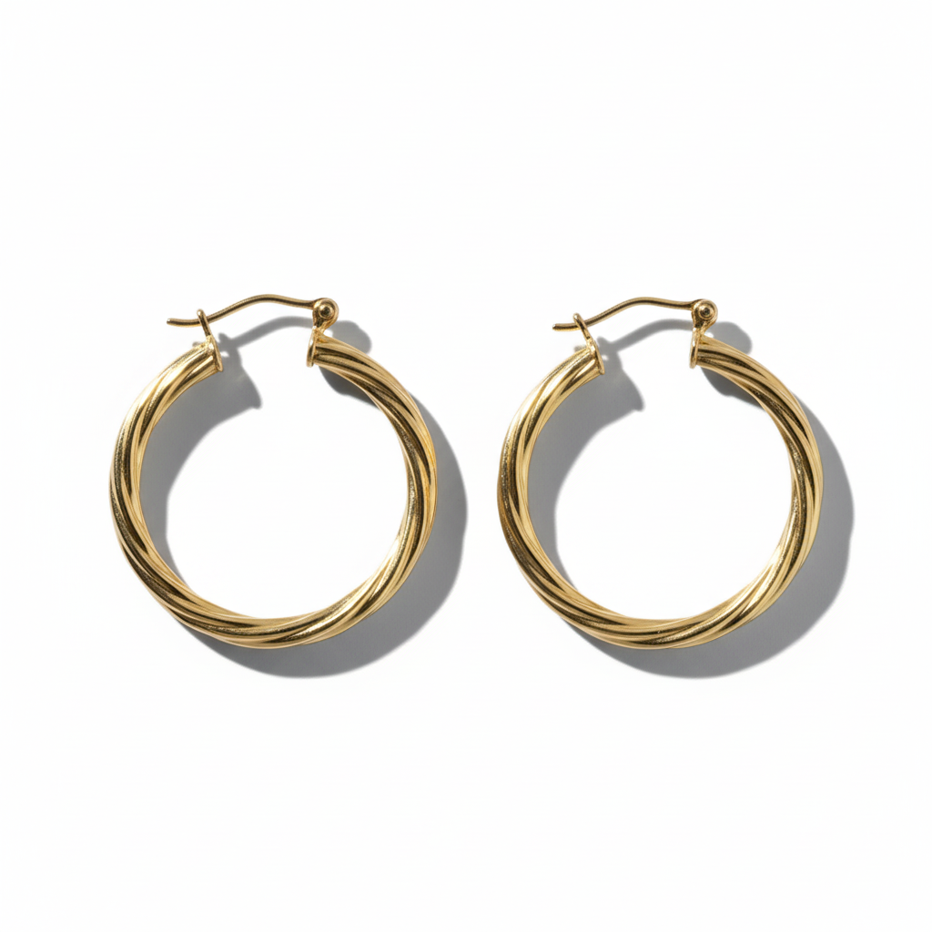 Candongas Oro Laminado 18k Melcochas | Brillo Encanto