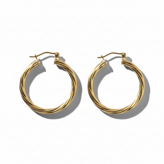 Candongas Oro Laminado 18k Melcochas | Brillo Encanto