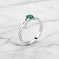 Anillo de Compromiso Esmeralda Colombiana Solitario Plata 925 Prosperidad | Brillo Encanto Joyería