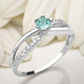  Anillo Armonía plata 925 con esmeralda colombiana y diamantes presentado en estuche de lujo – Brillo Encanto Joyería Colombia