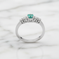 Oval Emerald Engagement Ring in Silver 1000