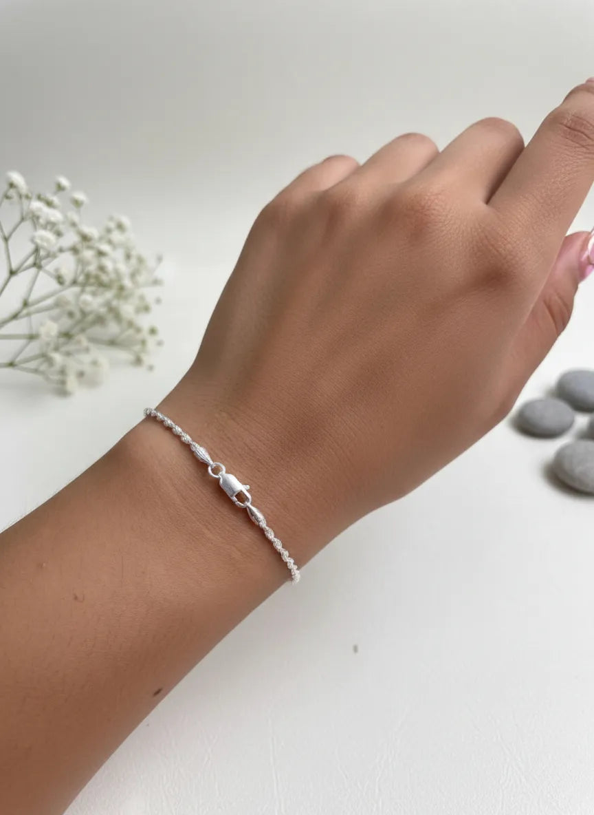 Cierre loro pico seguro pulsera plata 925