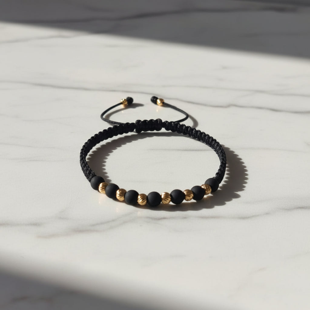 Cierre seguro pulsera oro 18K balines diamantados