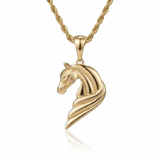 DIJE CABALLO ORO LAMIANDO 18K GRANDE