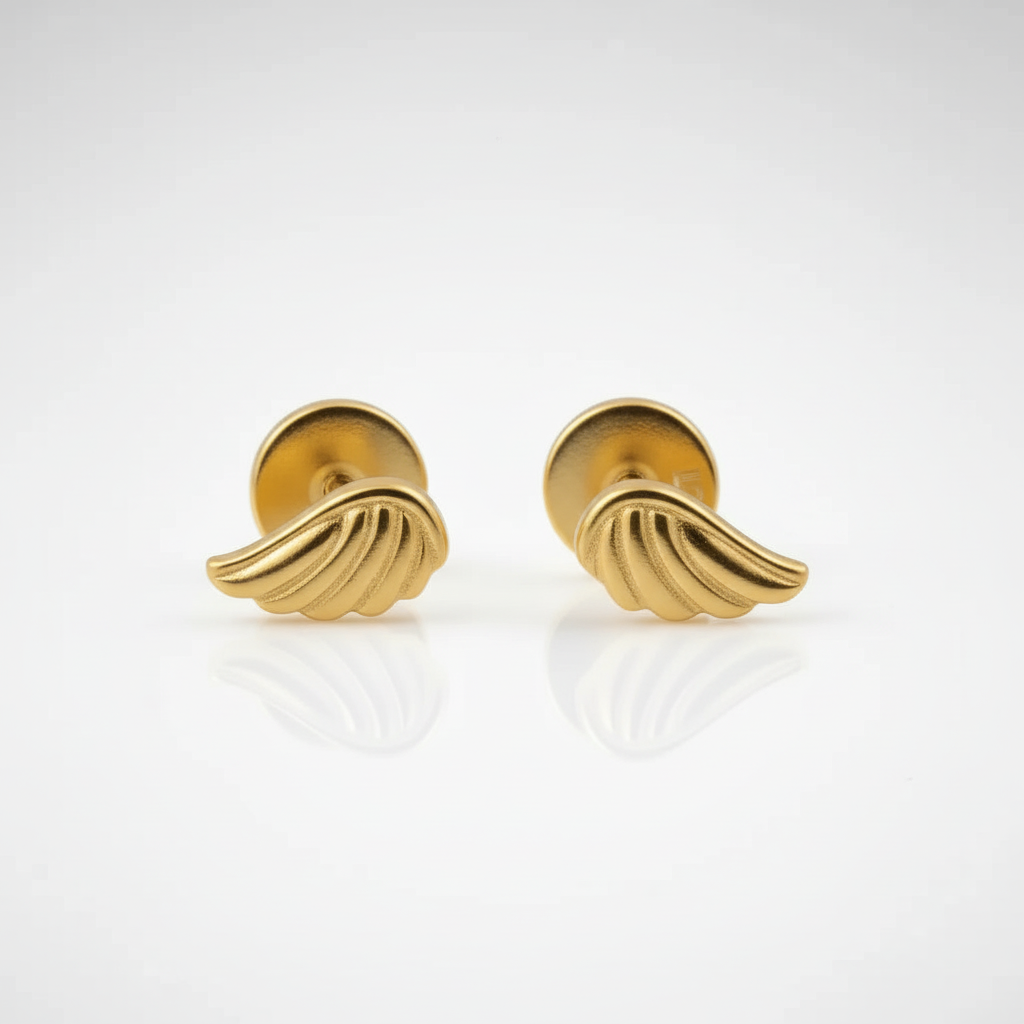 Topos Alas Oro Laminado 18K Pequeños Mujer