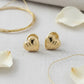 Aretes Anti alérgicos Corazones Pequeña Oro Laminado18k
