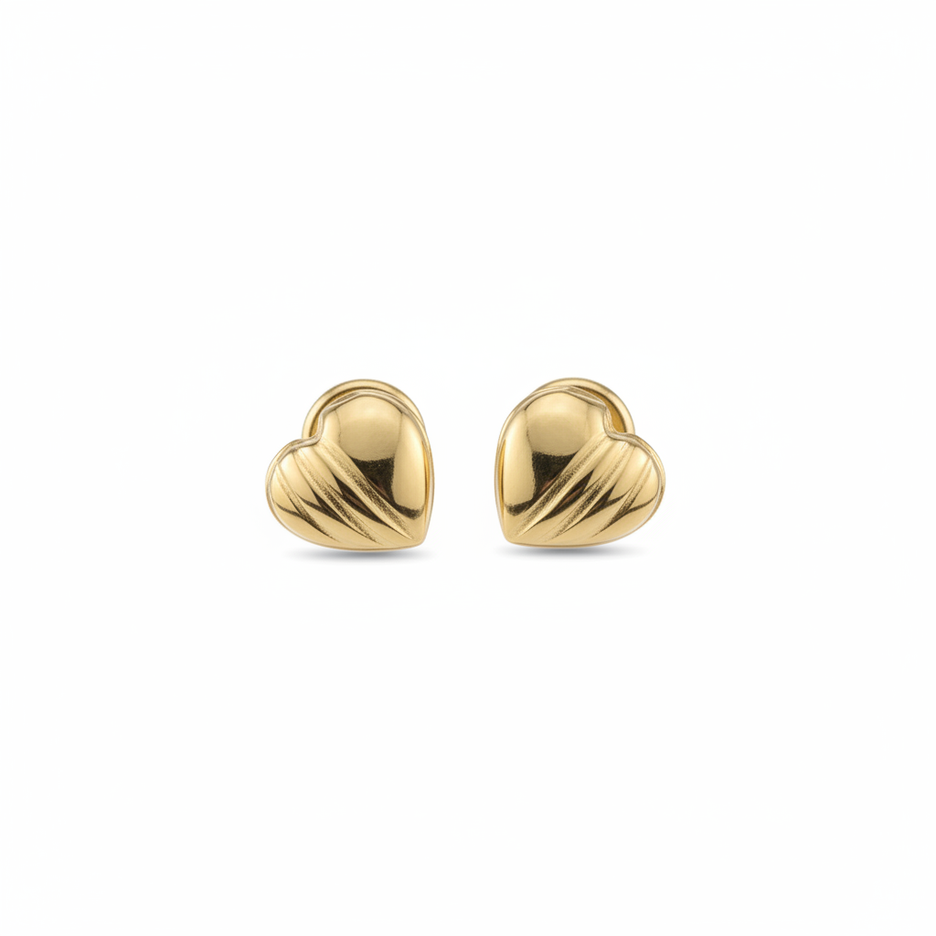 Aretes Anti alérgicos Topitos Seguridad Mujer Y Bebe Oro Laminado 18k