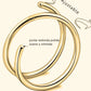 Piercing Nariz Dorado Doble Aro Nostril Plata925 Baño Oro