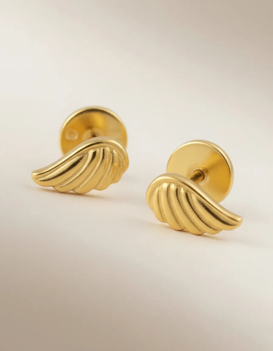 Topos Alas Oro Laminado 18K Pequeños Mujer