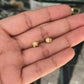 18K Gold Plated Baby Earrings with Crown Design and Safety Screw Back