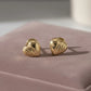 Aretes Anti alérgicos Corazones Pequeña Oro Laminado18k