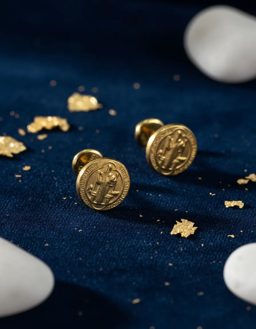 Piercings Aretes San Benito Oro Laminado 18K Unisex