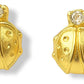 Aretes Anti alérgicos Mariquitas Oro Laminado18k