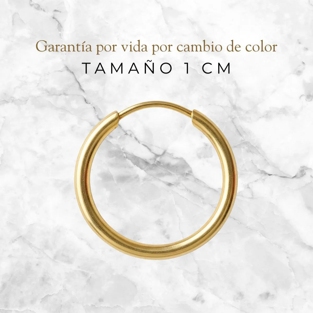 Aro candonga piercing oreja Oro laminado 18k
