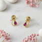 Anti-allergy Earrings with Safety Polka Dots for Women, 18k Gold Plated, Cats