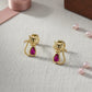 Anti-allergy Earrings with Safety Polka Dots for Women, 18k Gold Plated, Cats