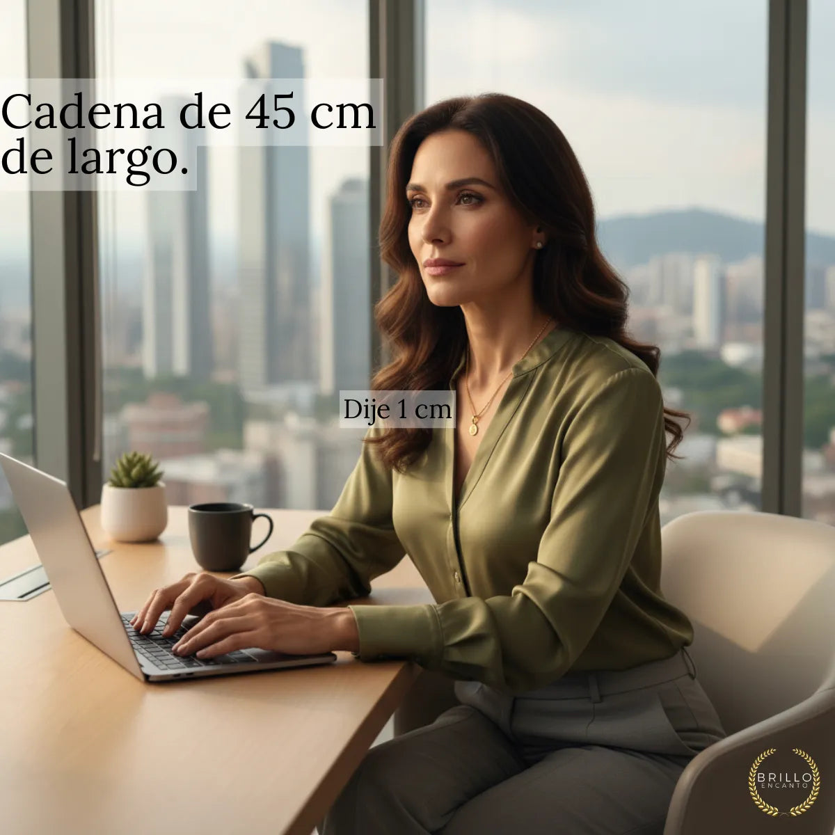 Juego Cadena + Dije Virgen + Estuche para Mujer Oro 18k Laminado