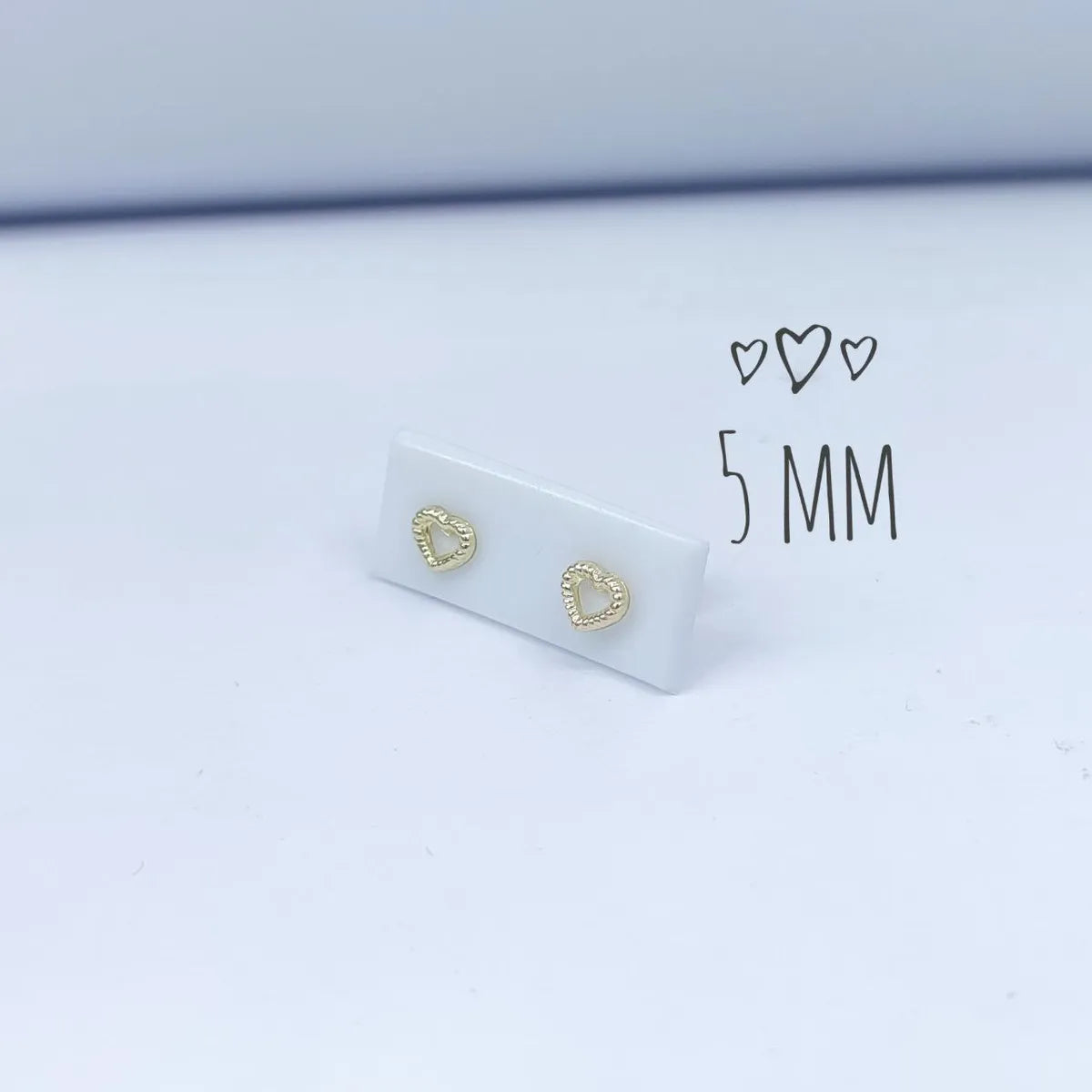 Aretes Oro Laminado 18k Corazón Anti alérgicos