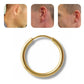 Aro candonga piercing oreja Oro laminado 18k