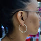 Aretes Candongas Grandes Oro Plata925
