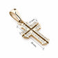 Dije cruz oro laminado 18k medidas 17x26mm con zirconia blanca - tamaño real colgante hombre Brillo Encanto