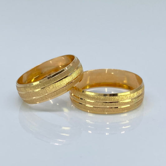 Argollas Anillos Matrimonio Aura en Oro 18K
