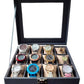 Estuche elegante gris para relojes de hombre y mujer
