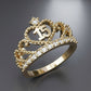Anillo 15 Años Corona Estrella Oro 18K