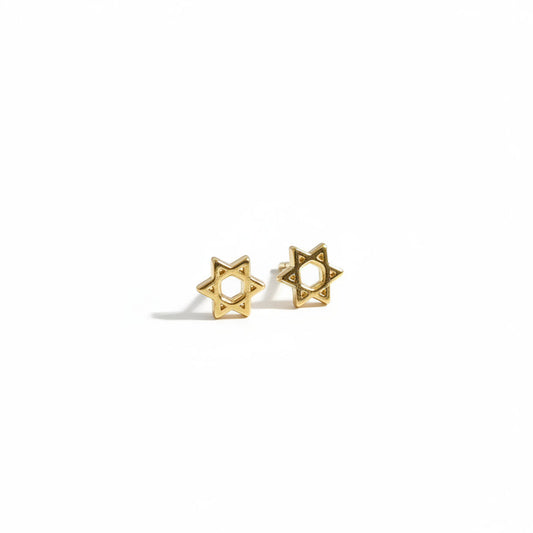 Anti-allergy Earrings Small Hearts 18k Gold Laminated