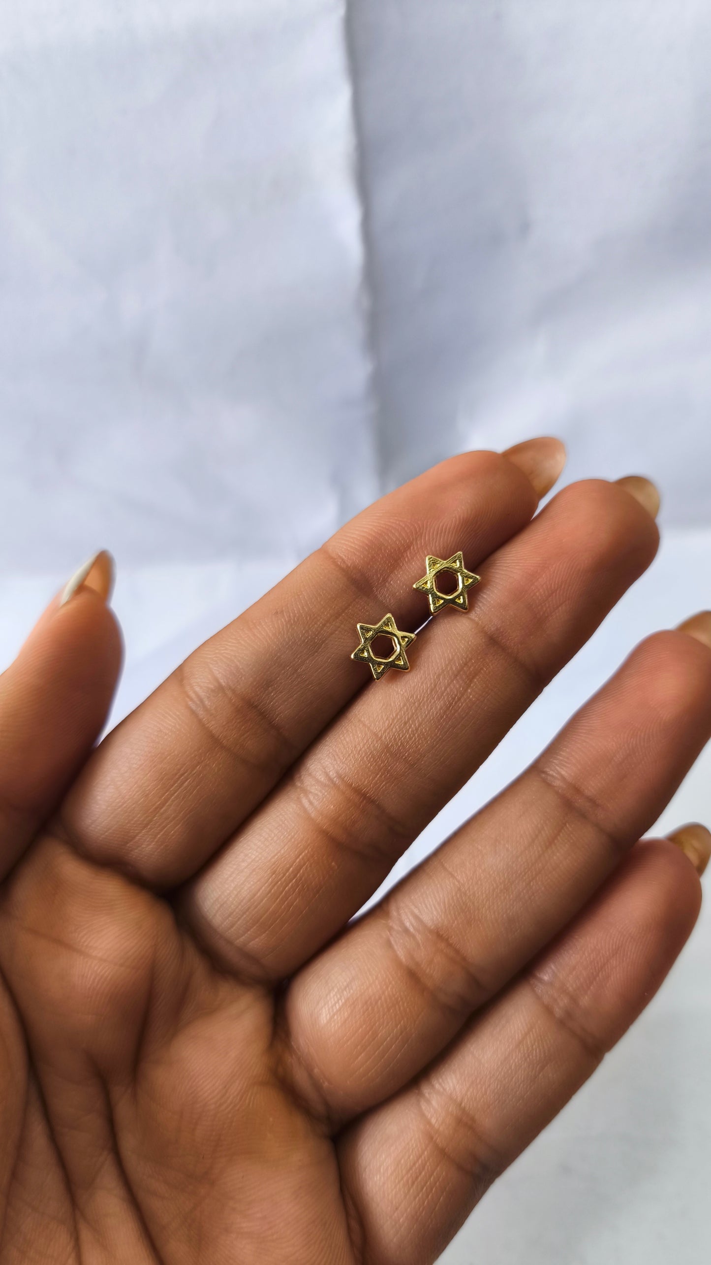 Aretes Estrella de David | Oro Laminado 18k Antialérgicos