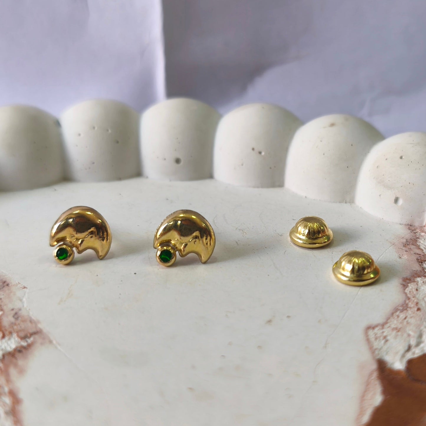 Aretes Luna | Oro Laminado 18k Antialérgicos