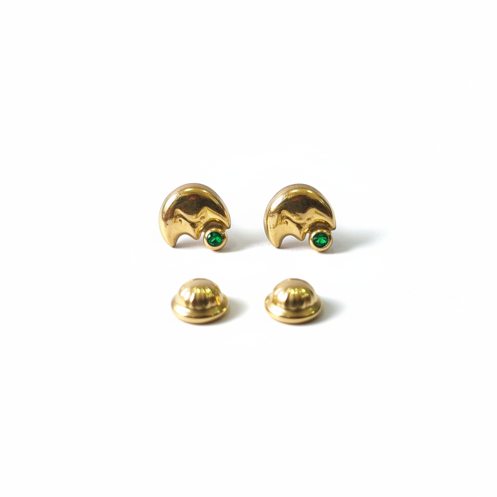 Aretes Luna | Oro Laminado 18k Antialérgicos