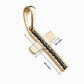 Medidas cruz hombre oro laminado 18k 40x16mm con piedras negras - joyería Colombia