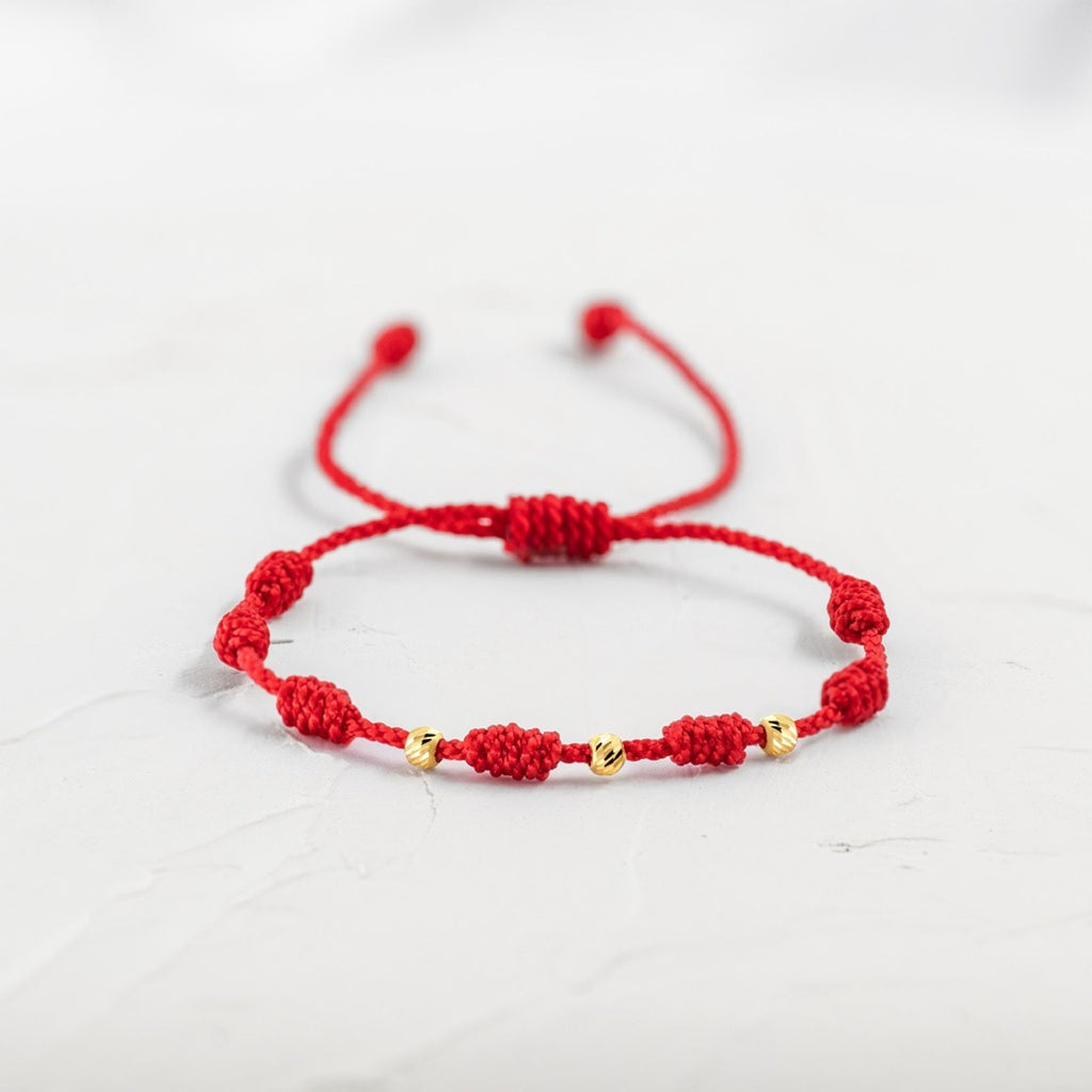 Pulsera de oro 18k macizo con 3 balines tamaño #3 - Brillo Encanto