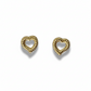 Aretes Anti alérgicos Corazones Oro Laminado18k
