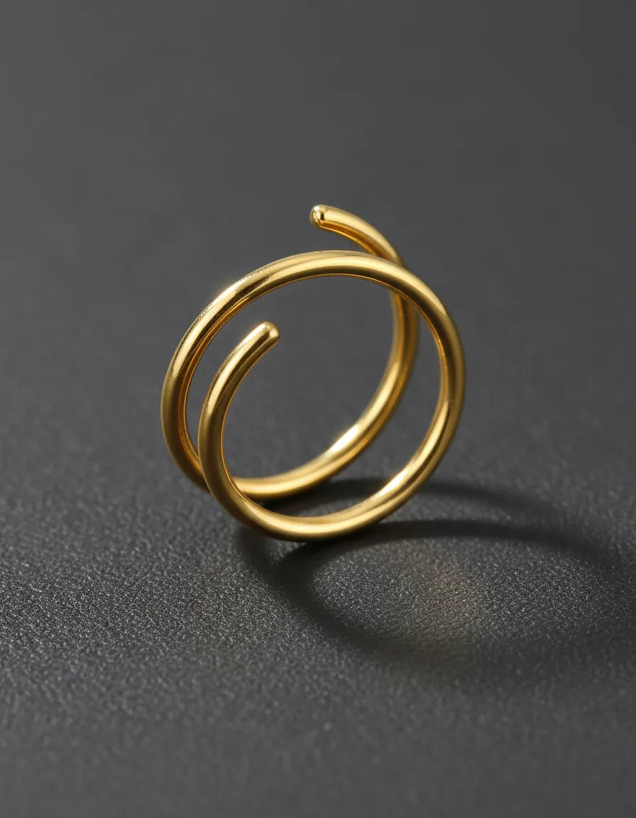 Piercing Nariz Dorado Doble Aro 