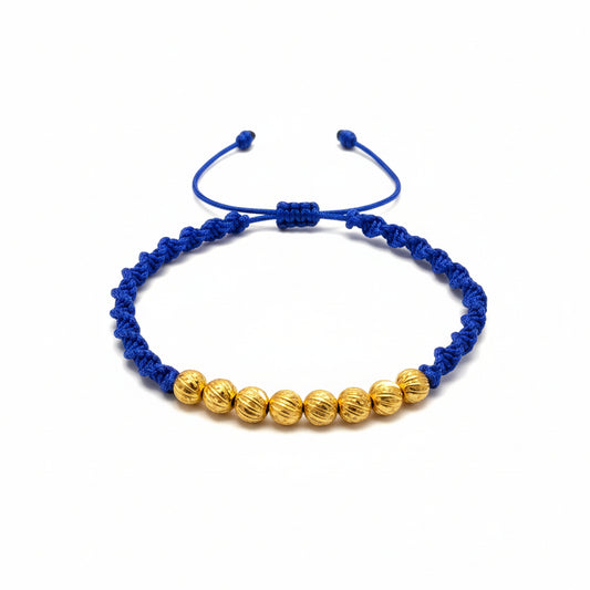 Pulsera Unisex Balines Diamantados de ORO 18K brillo encanto