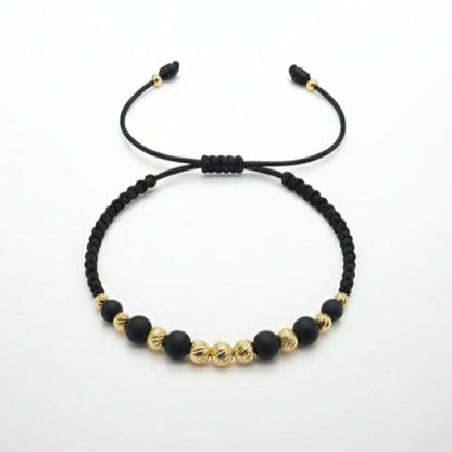 Pulsera bolas diamantada oro amarillo 18K para hombre Brillo Encanto