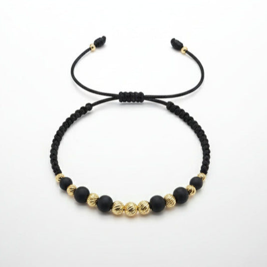 Pulsera bolas diamantada oro amarillo 18K para hombre Brillo Encanto