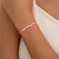 Pulsera de Oro 18K Rosa con 3 Balines Pequeños #3